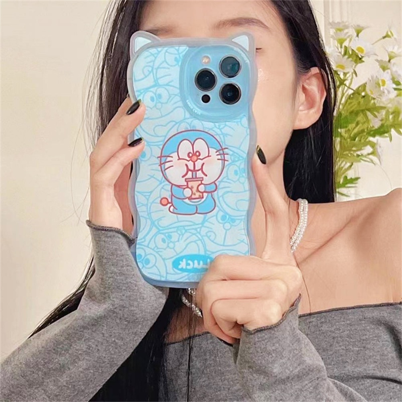 Soft Case Silikon Motif Kartun Kucing Untuk iPhone 14 13 12 11 Pro Max X Xr Xs Max 8 7 6 6s Plus SE