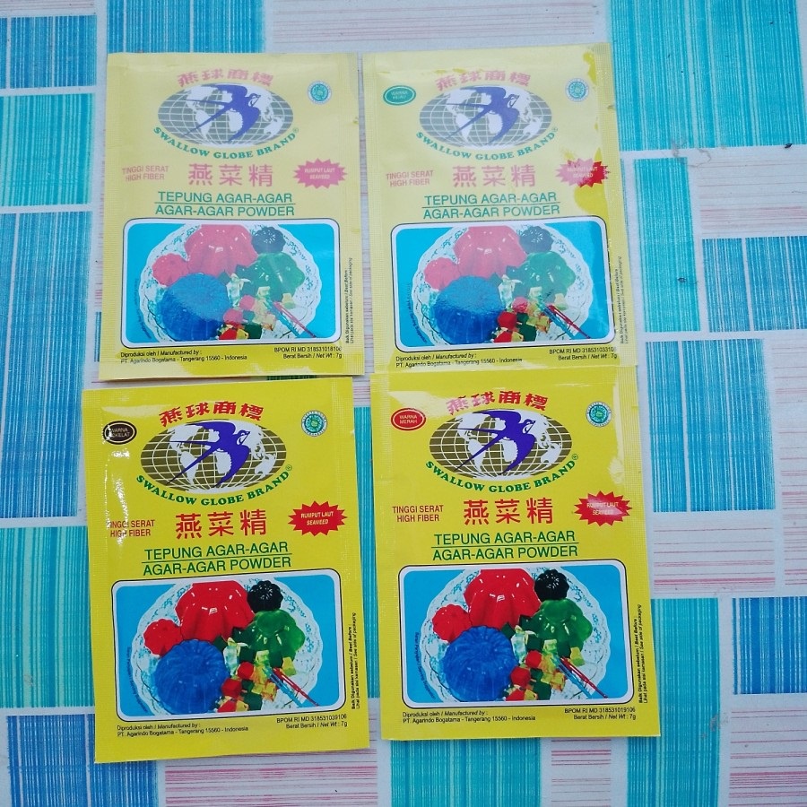 

Tepung Agar Agar Seriti / SWALLOW GLOBE (4 varian warna) - 1 pcs