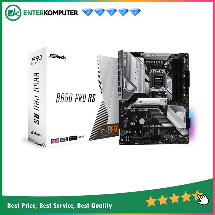 ASRock B650 Pro RS (AM5, AMD B650, DDR5, USB3.2 Type-C, SATA3)