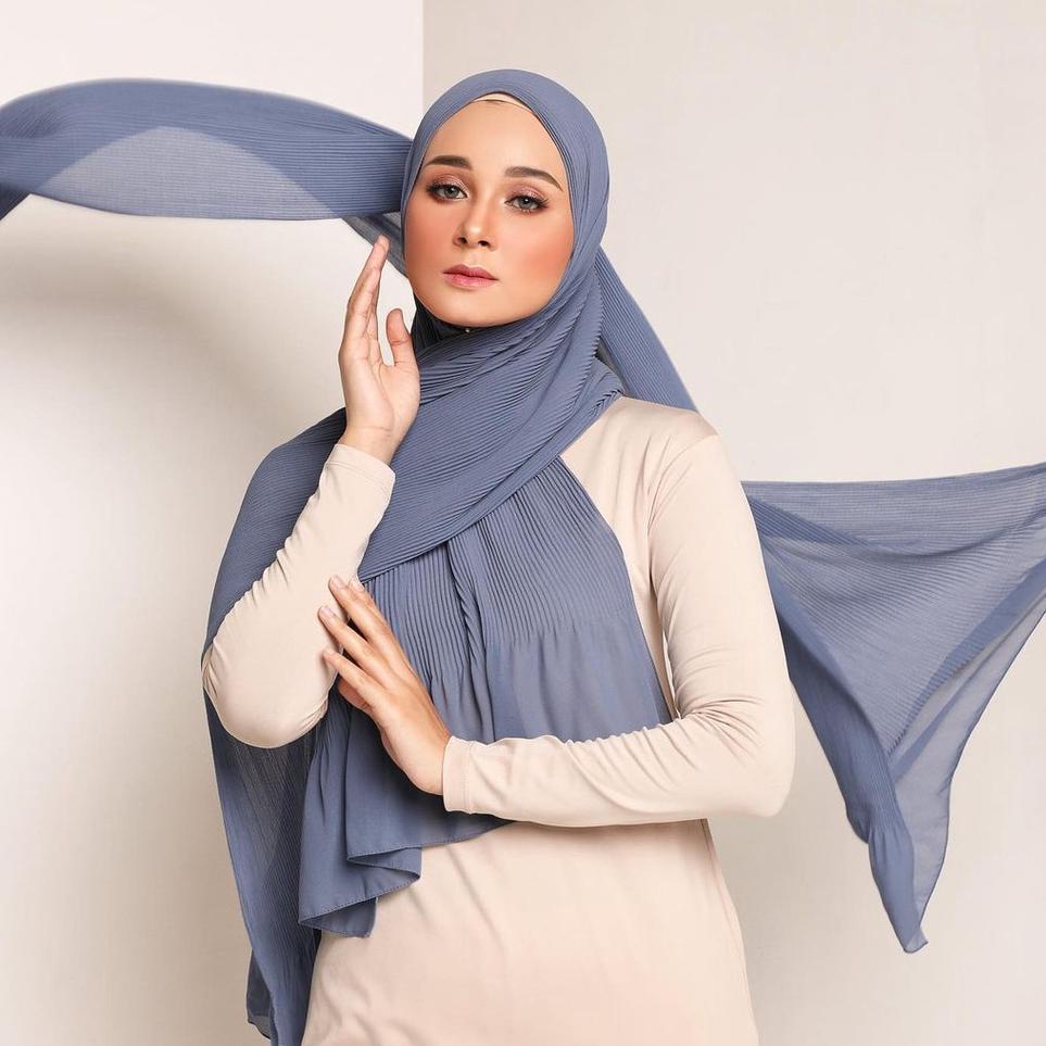 MGW.18Oc22ᴷ ‣ Plisket Shawl Pashmina Ceruty Plisket  LIDI 180X70 ORI AZARA DUYUNG CABANG KUPU