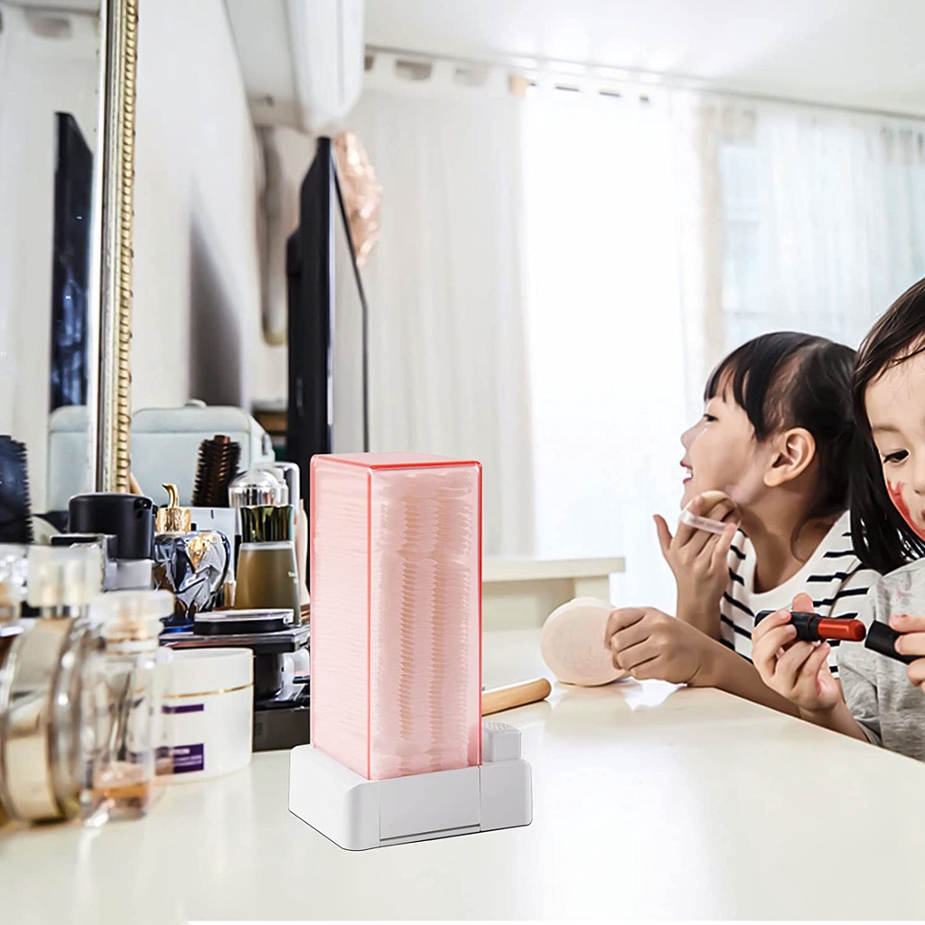 Kotak Kapas Press Otomatis | Tempat Kapas Wajah Kosmetik Automatic | Kotak Penyimpanan Kapas Otomatis Press