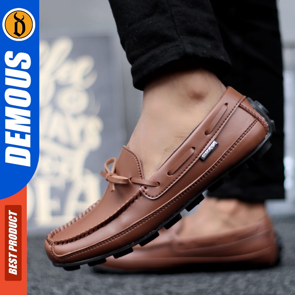 DEMOUS Venezia - Sepatu Formal Pantofel Hitam Kerja Slop Pria