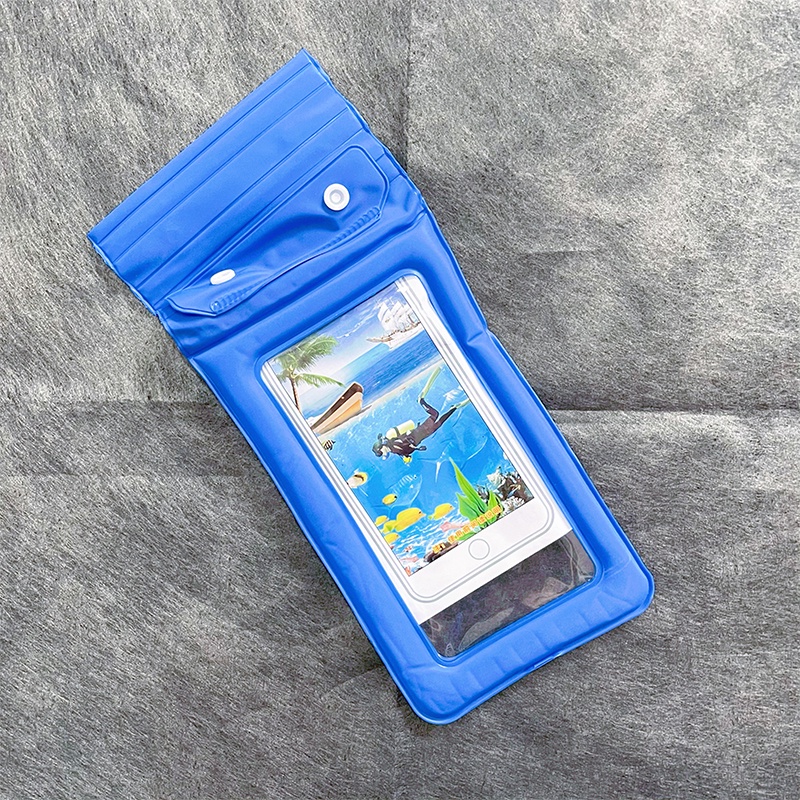 【AC015】Casing Handphone Anti Air XL / Pelindung Hp Anti Air / Universal Waterproof XL Bening