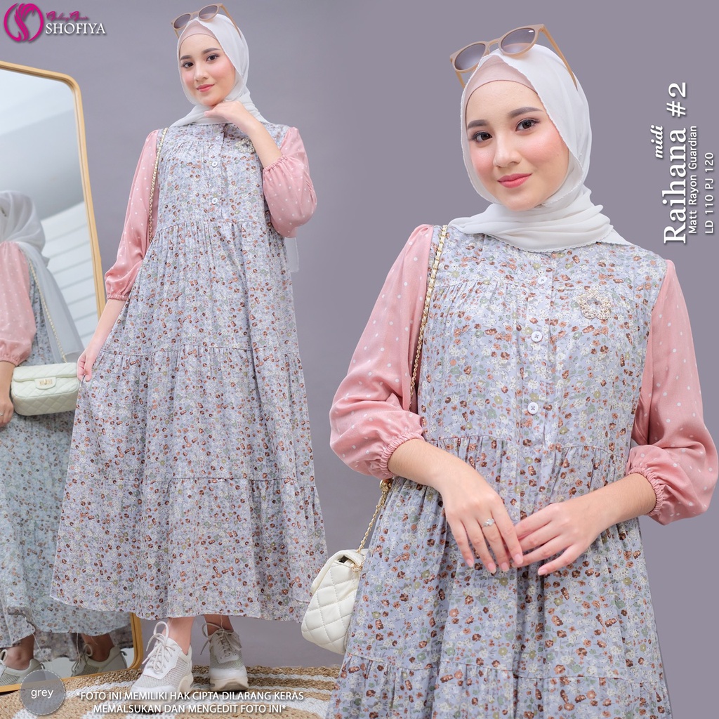 [RESTOCK] GAMIS DRESS FASHION MUSLIM // AGATA BY SHOFIYA-RAIHANA GREY