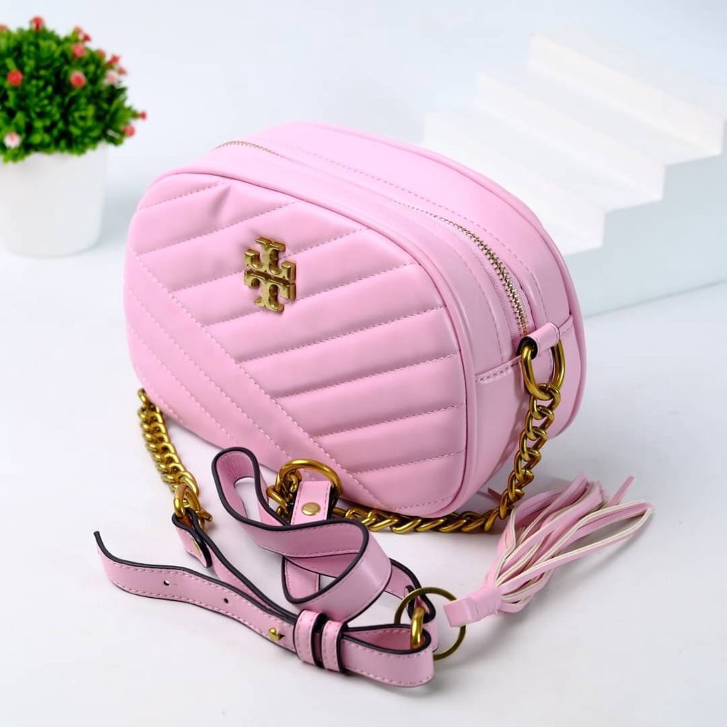 [7.7 Boombastis Sale⚡] - TAS SELEMPANG WANITA TB TB008 OVAL MOTIF CHEVRON RUMBAI SLING GBAG PREMIUM IMPORT