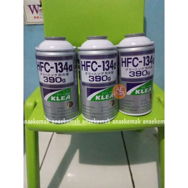 1 tabung Refrigeran/ gas ac 134a kaleng 390g HFC 134a klea 134a Refrigeran / gas ac  mobil kulkas ac alat pengisian tambah ac mobil hfc gold