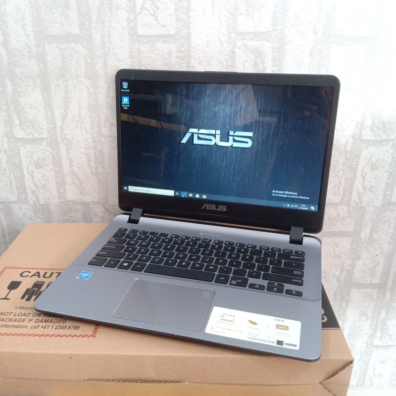 Laptop Asus VivoBook A407M, Celeron - N4000, UHD Graphics 600, Ram 4Gb Hdd 1 TB, Super Slim, Ngebut,