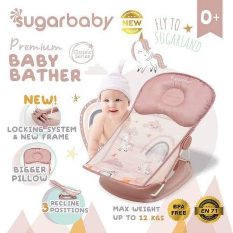 Sugar Baby Bather Fly To Sugarland / Alat Mandi Bayi / Kasur Mandi