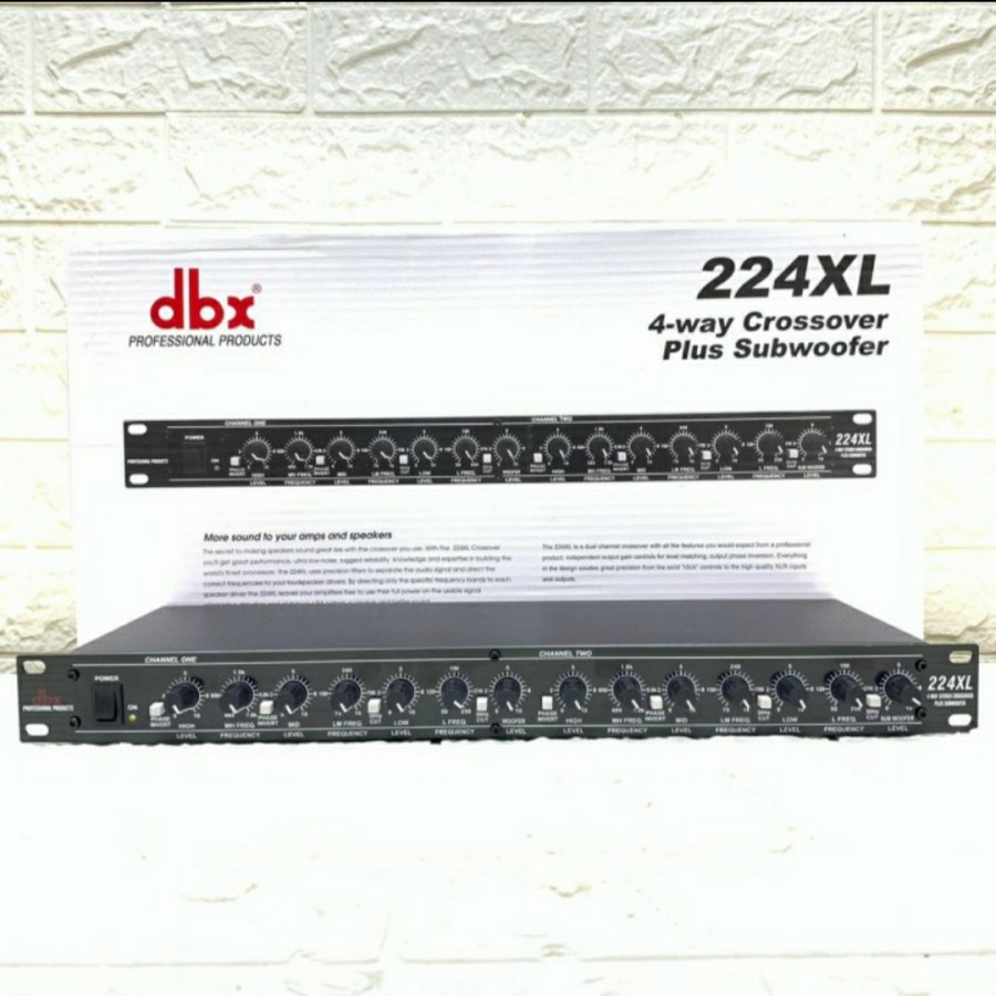 crossover dbx 224xl dbx224xl 224 xl 4way plus subwoofer