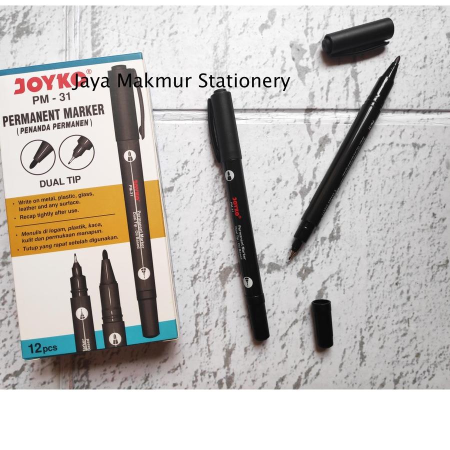 

Recomend Spidol Permanent Marker Joyko PM-31 Dual tip Hitam .. .. ..