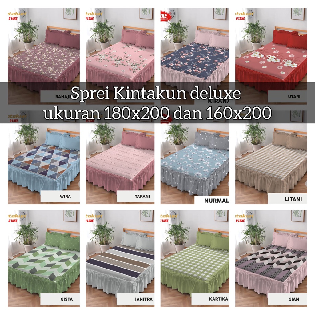 SPREI RUMBAI KINTAKUN 180x200 160x200 / SPREI KINTAKUN RUMBAI 180X200 160X200 QUEEN KING SIZE