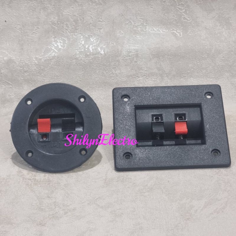 TERMINAL SPEAKER 2PIN 2 PIN BULAT - SEGI KOTAK 2P
