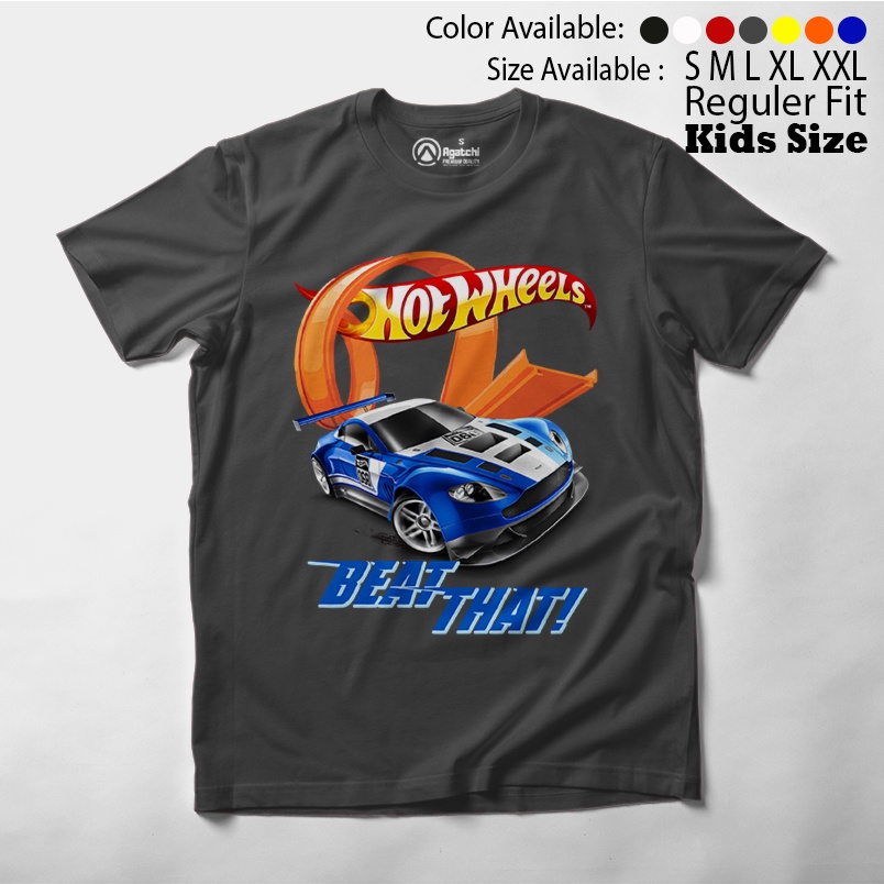 Baju Kaos Atasan Anak Laki - Laki Agatchi Motif Hotwheels