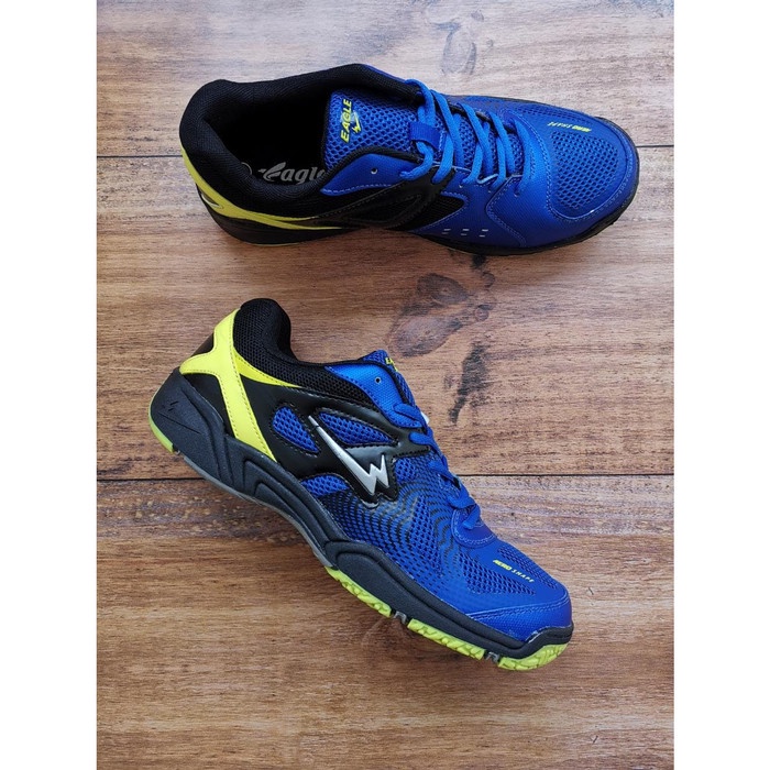 Sepatu Badminton Pria Eagle MOONLIGHT Sepatu Bulutangkis For Men - Biru Hitam, 44