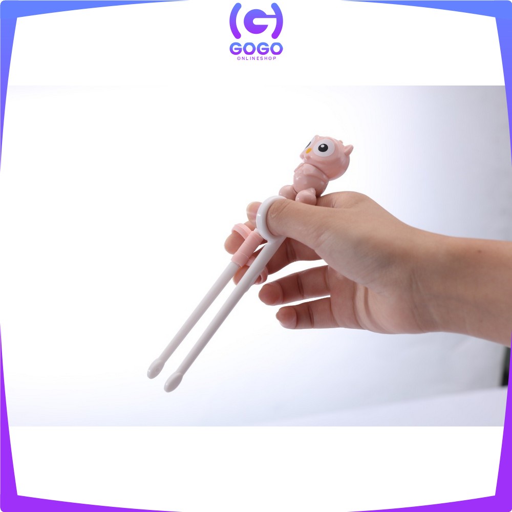 GOGO-C355 Sumpit Anak Karakter Training Chopstick / Sumpit Anak Belajar Makan / Sumpit Latihan Anak / Alat Makan Anak Bayi