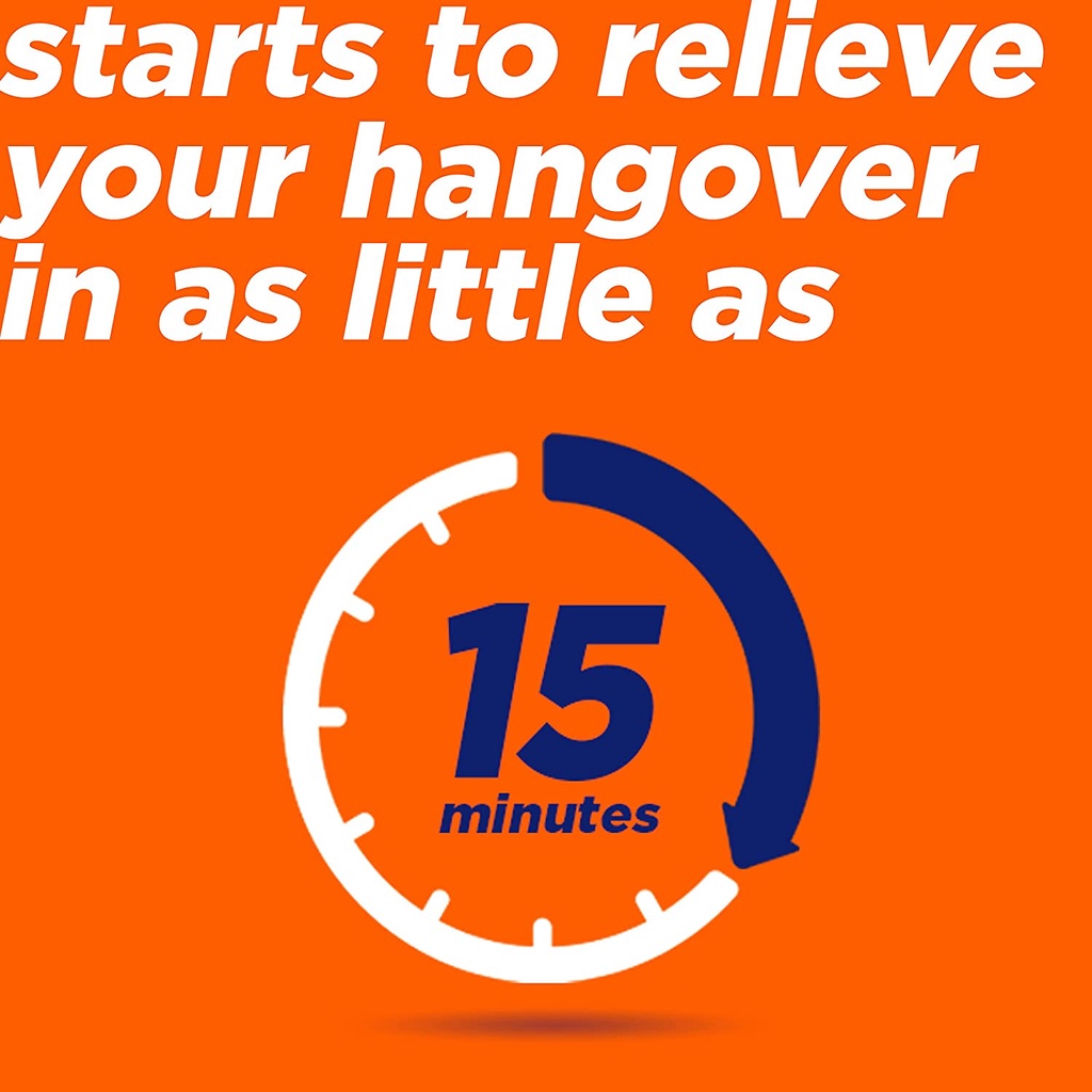 Alka Seltzer Hangover Fast Relief Headaches Body Fatigue Orange Fizz