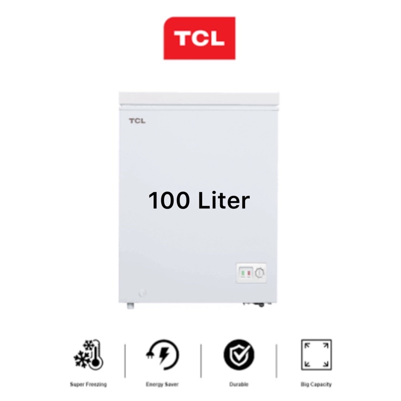 FREEZER BOX TCL TCF 100YID 100 Liter TERBARU PROMO MURAH