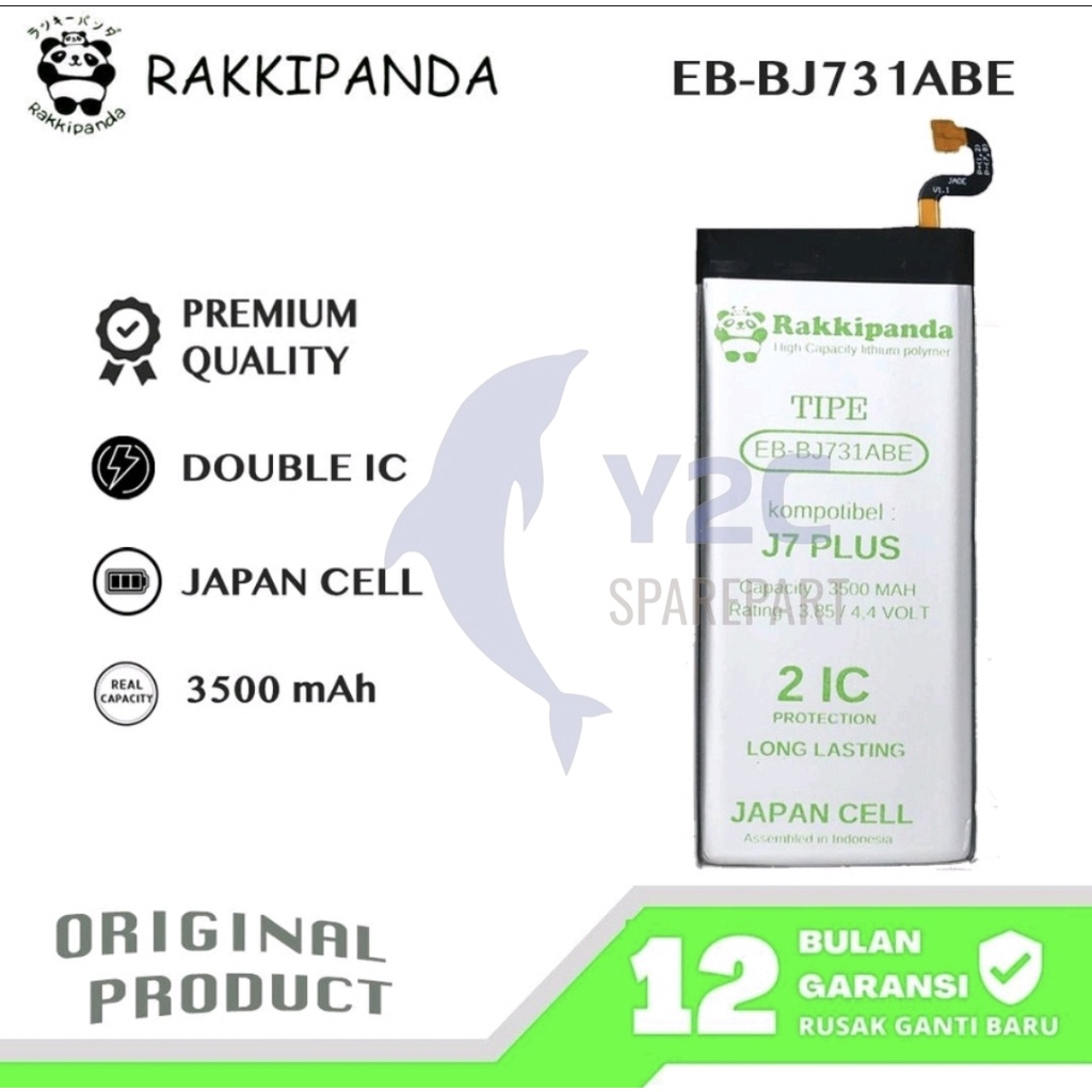 RAKKIPANDA EB-BJ731ABE SAMSUNG GALAXY J7 PLUS BATERAO BATRAI BATREI BATRE BATERE DOUBLE POWER