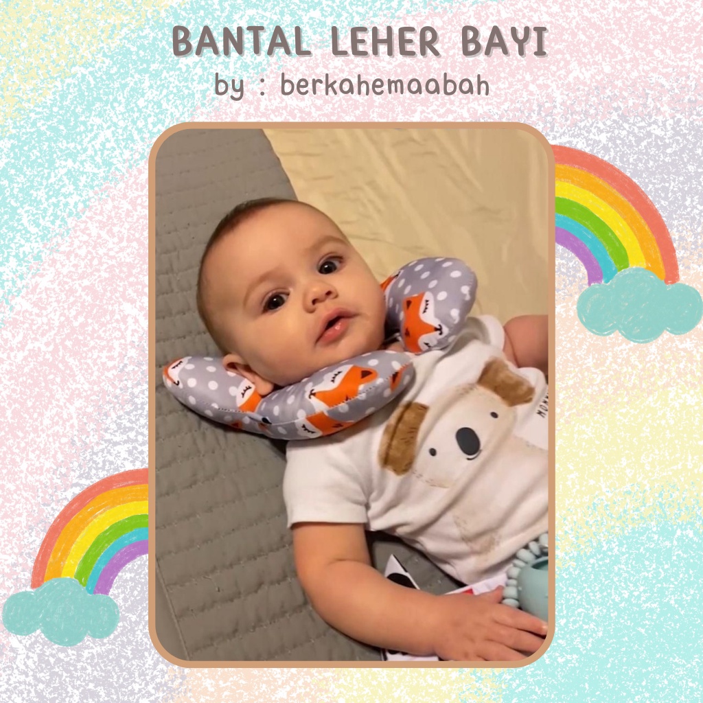 Bantal Leher Bayi | Bantal Kepala Leher Bayi | Baby Travel Pillow | Bantal Perjalanan Bayi | Total Support Headrest