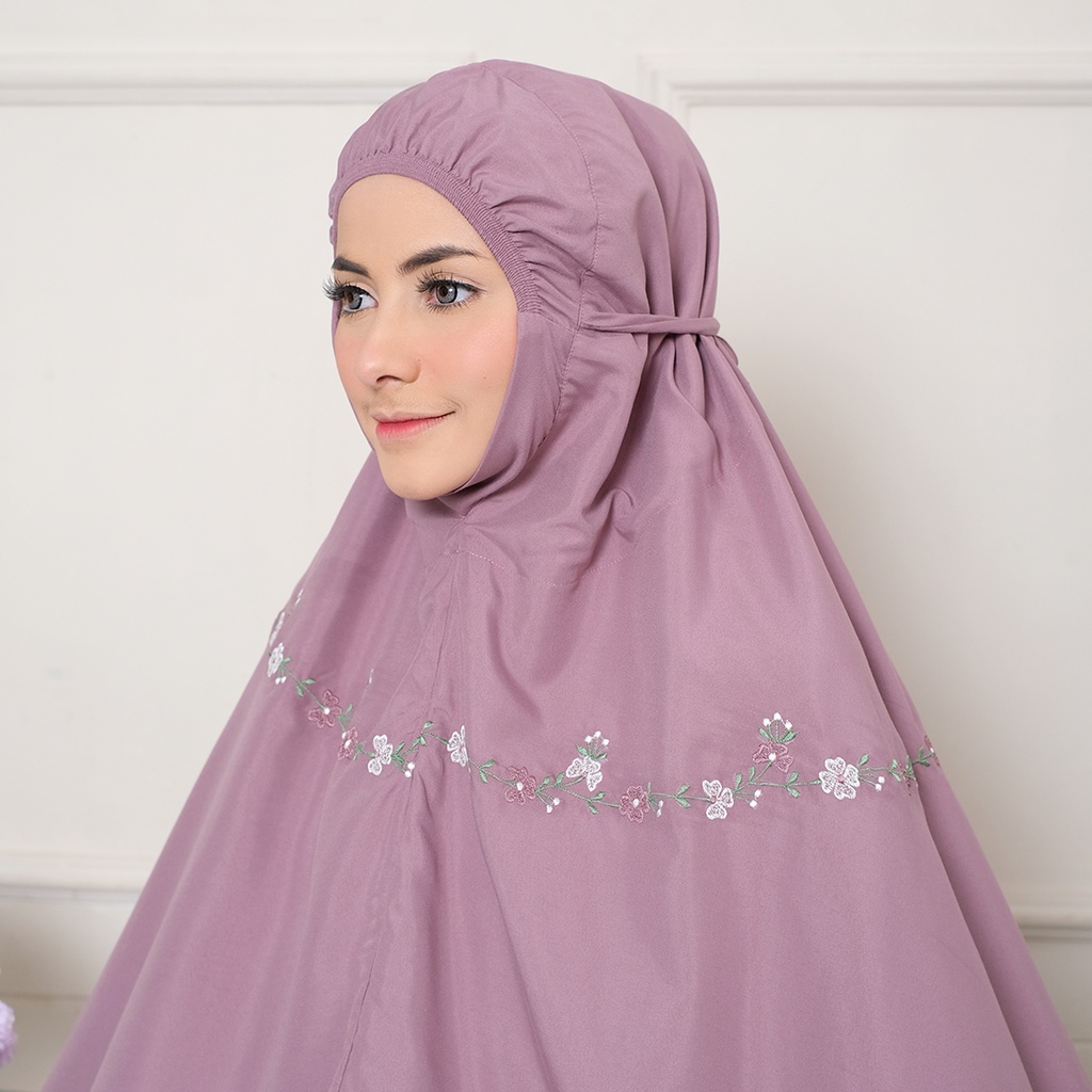 Mukena Dewasa Kain Katun Bordir Bahan Mukena Adem Ameera