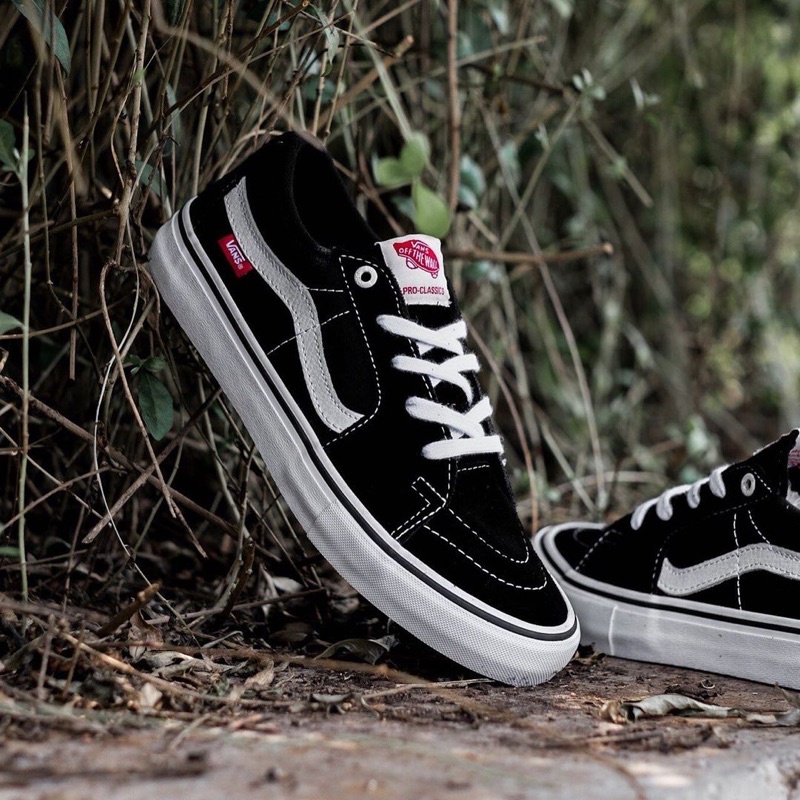 VANS SK8 LOW PRO BLACK WHITE 100% ORIGINAL