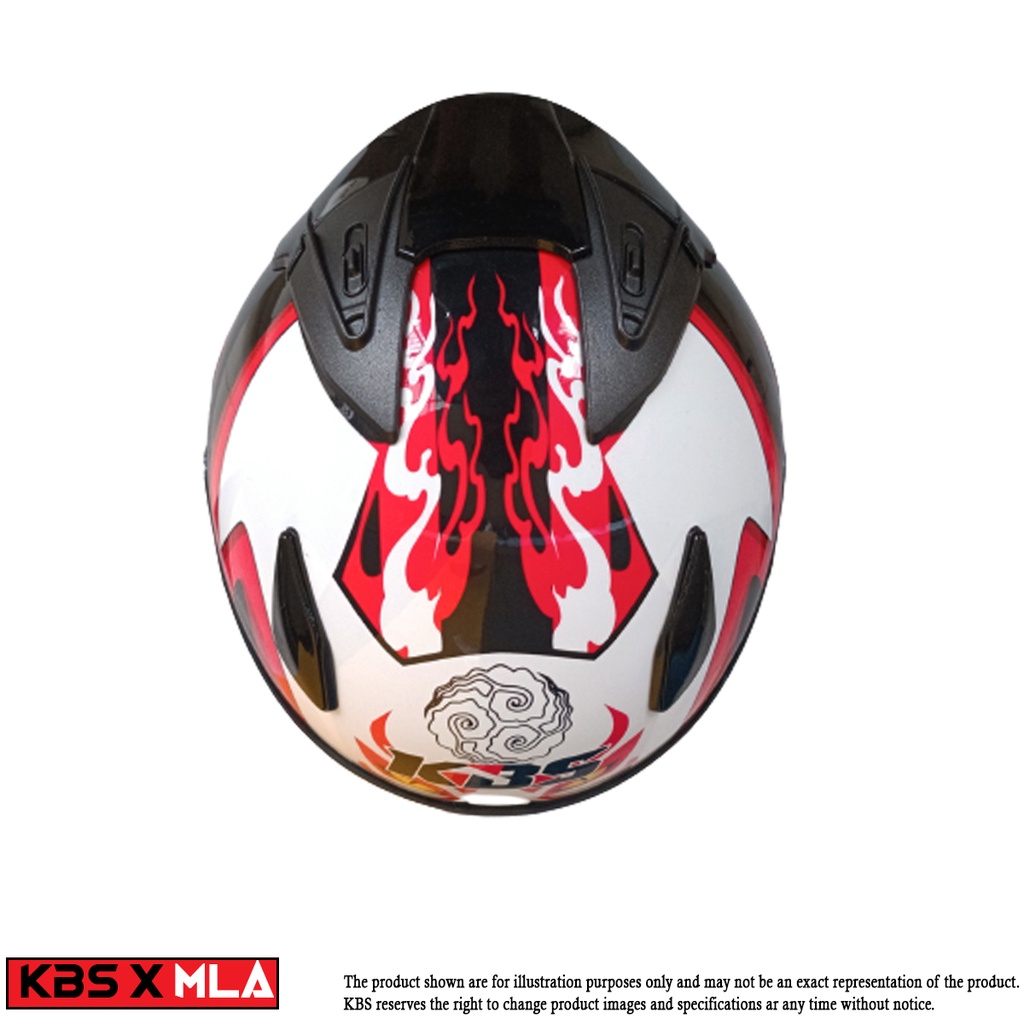 HELM HALF FACE KBS MLA DJ MARU MOTIF SOLID KACA SINGLE VISOR BENING UNTUK PRIA DAN WANITA DEWASA COD