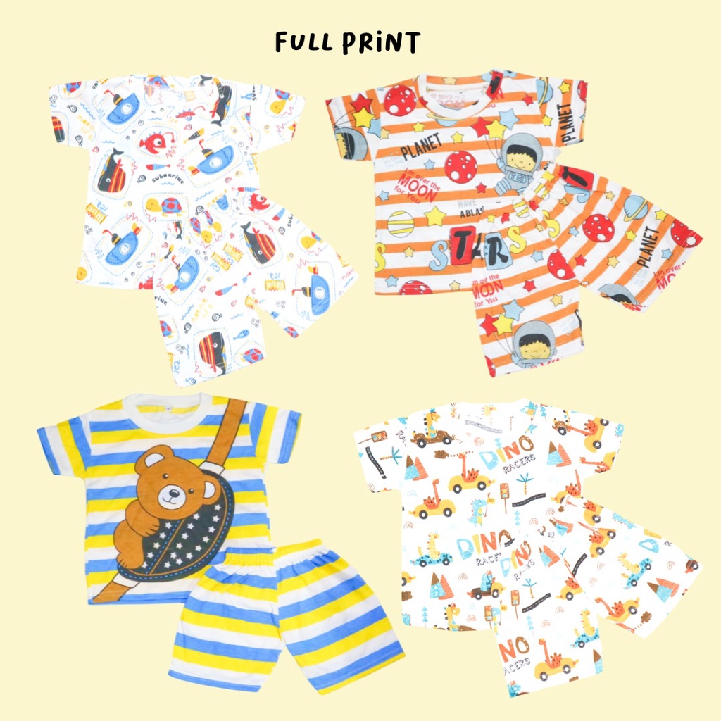 BabynKids - Setelan Anak Unisex / Setelan Anak Laki Laki / Setelan Anak Perempuan / Setelan Anak Full Print / Setelan Anak Full Motif Gambar