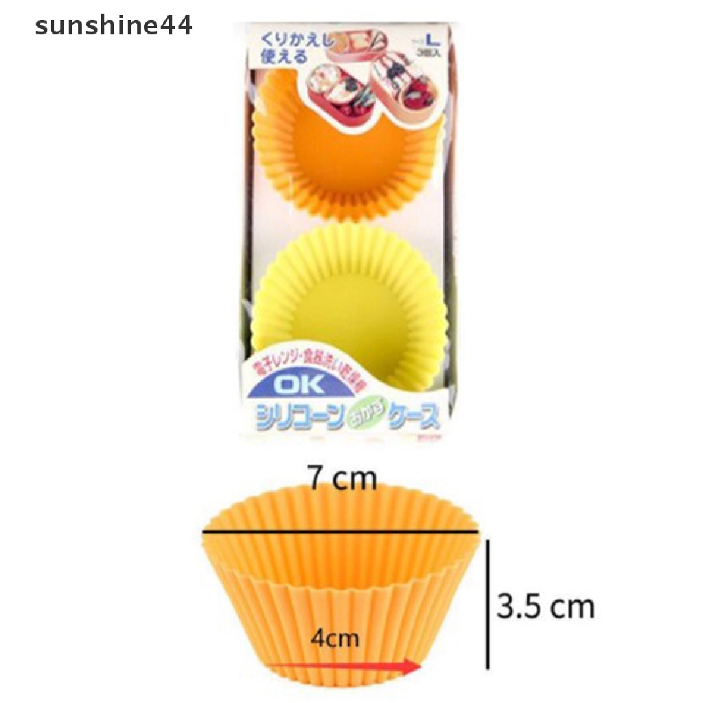 Sunshine 3pcs / Set Cetakan Kue / Bento Bahan Silikon