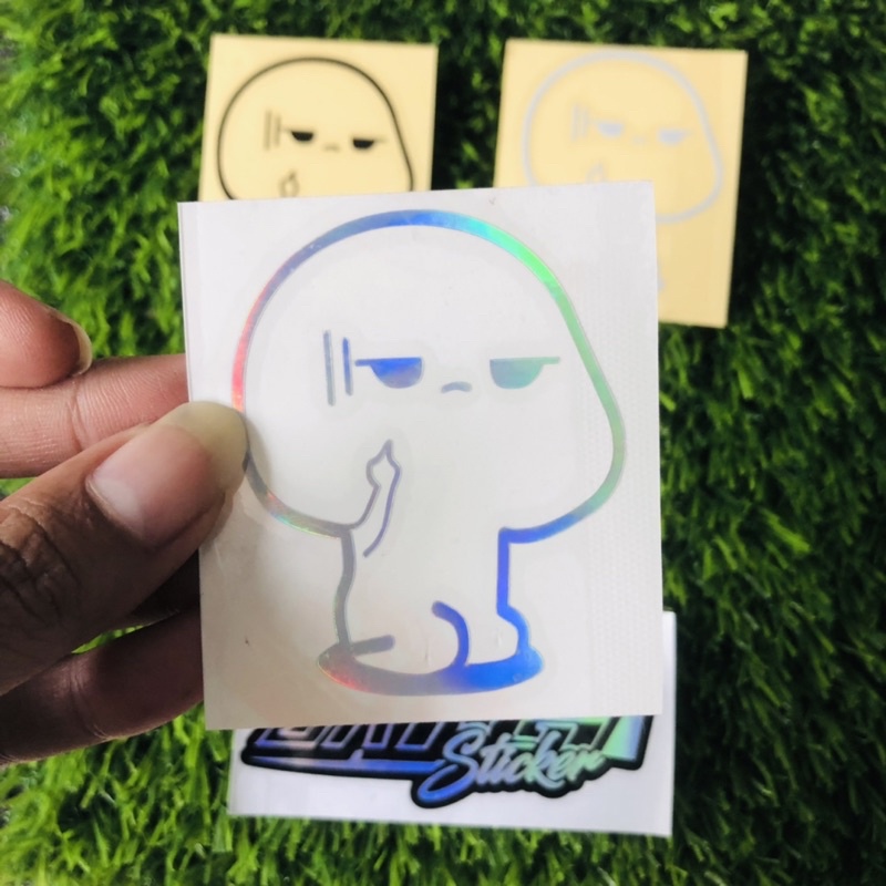 STICKER MIDDLE FINGER PUCEK ANIMASI LUCU v2 STIKER VIRAL cutting