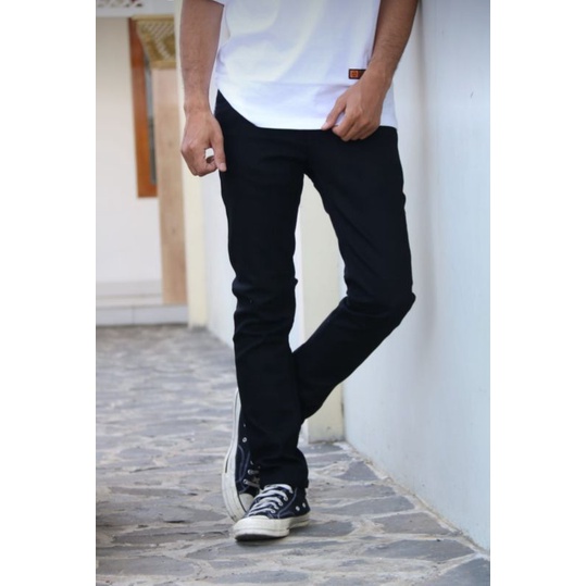 Celana Panjang Jeans Pria Hitam Premium