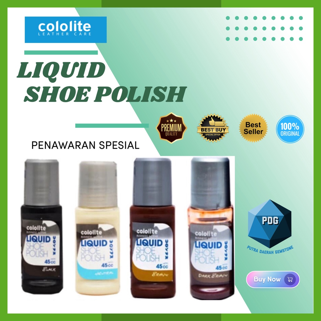 Jual Cololite Semir Sepatu Cair Pria Wanita Praktis Liquid Shoe Polish