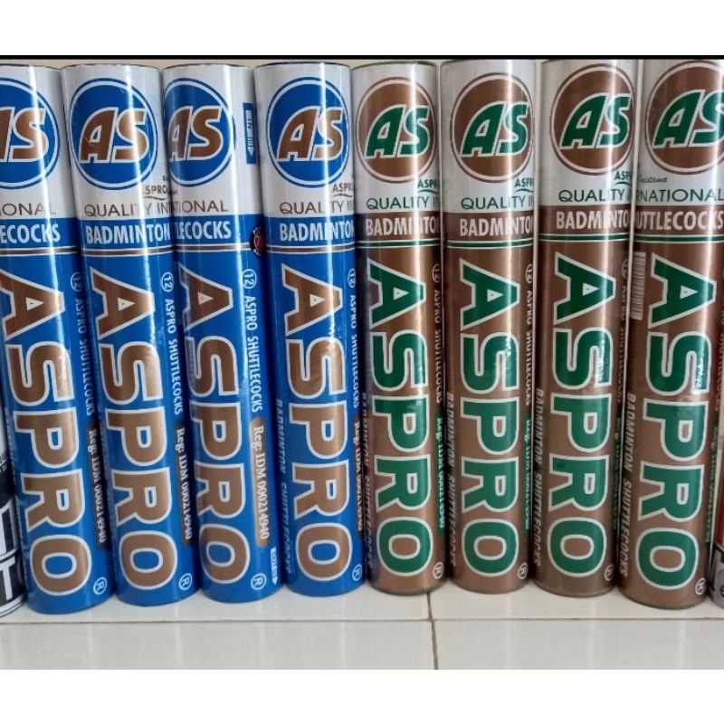 shuttlecokc/ kok aspro hijau dan biru