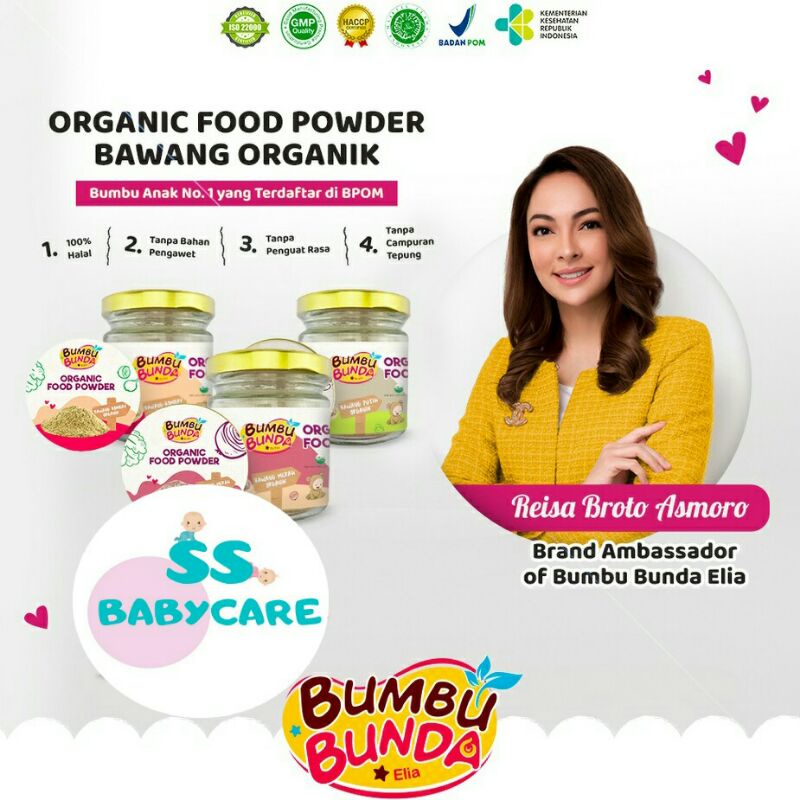 

Bumbu Bunda Elia Organic Food Powder Bawang Organik / Bawang Putih Organik / Bawang Merah Organik / Bawang Bombay Organik / Bawang Bubuk MPASI