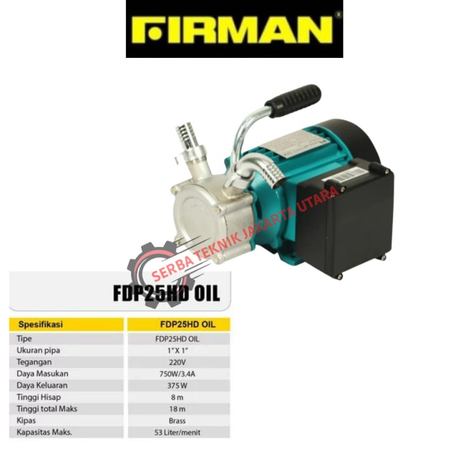 Pompa FIRMAN FDP 25 HD Pompa Oli /Minyak /Solar FDP25HD