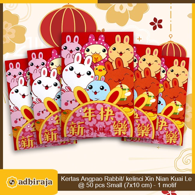 

Dijual Angpao Angpau Amplop Imlek 2023 Rabbit / Kelinci Small @50Pcs Model 5 Gilaa!!!
