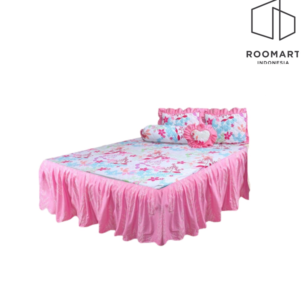 Sprei Rumbai All New My Love Yasmin Ukuran 160x200 Queen & 180x200 King Tinggi 30 Sprey Flower Sepre