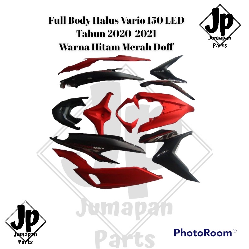 Full bodi body halus honda vario 150 all new warna hitam merah doff