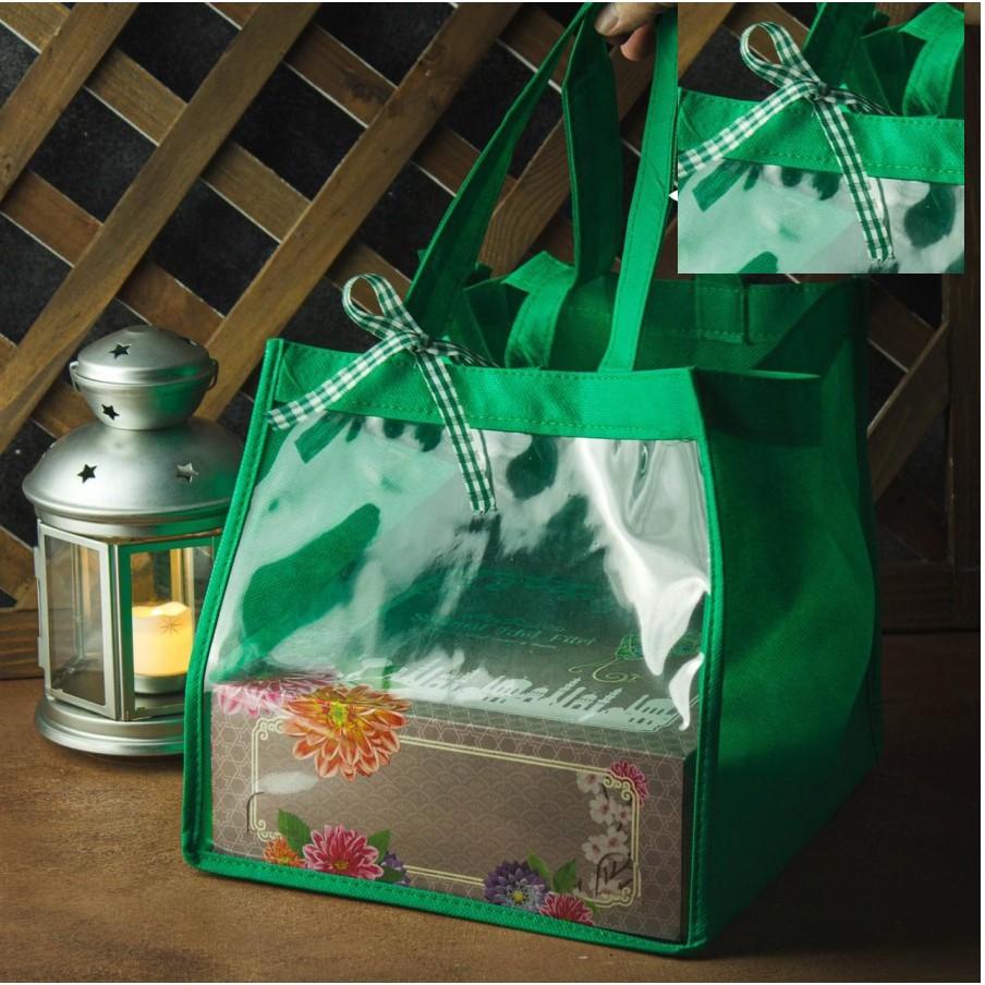 

New (PB2)tas spunbond utk kemasan dus/box/packaging kue type mika ukuran 25
