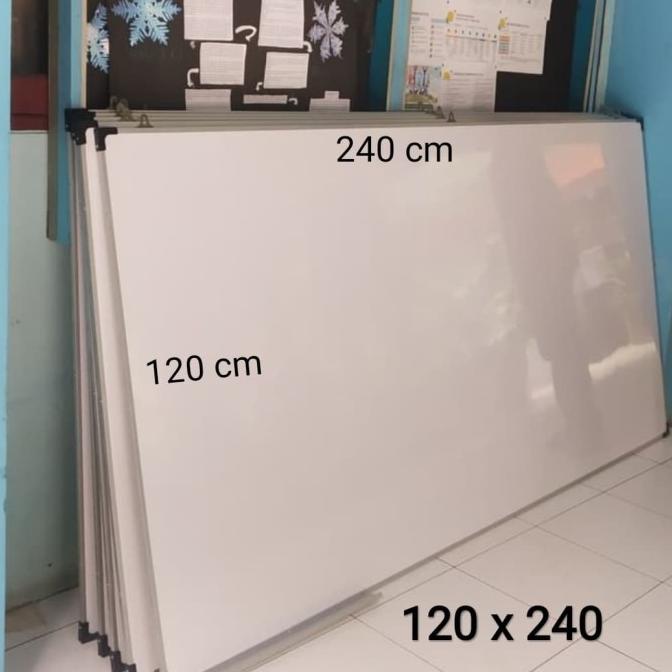

[COD] Whiteboard kantor 120 x 240 cm papan tulis kantor 240 x 120 cm TERUJI Kode 148