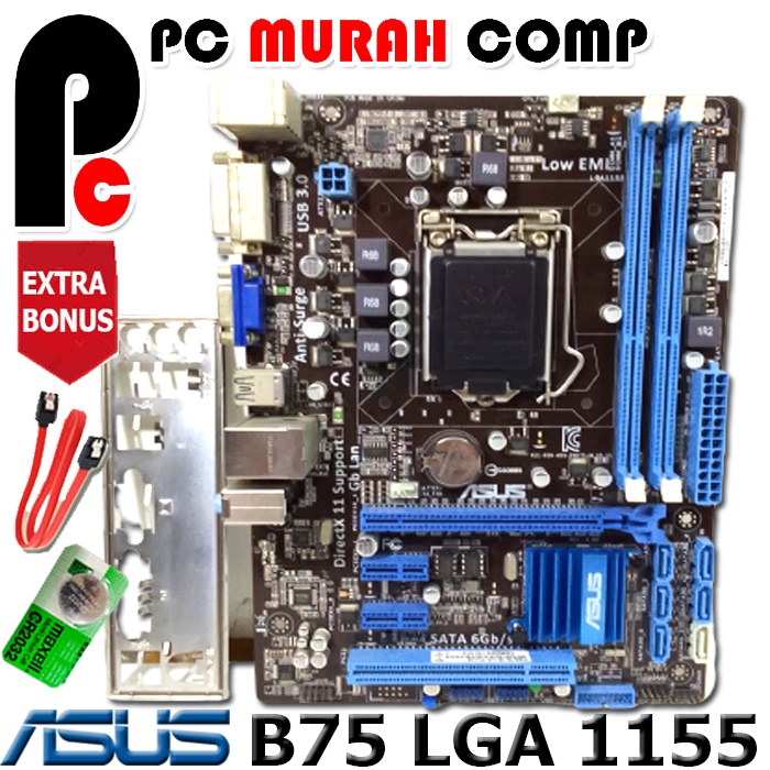 MAINBOARD INTEL SOKET LGA 1155 B75 ASUS USB 3.0 HDMI DDR3