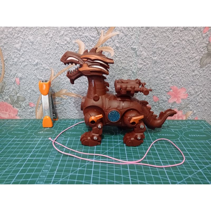 Mainan Robot Dragon robot naga lampu nyala