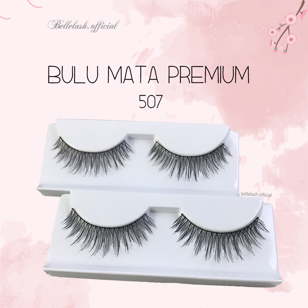 507 Bulu Mata  Palsu Handmade Natural False Eyelash Eye Lashes Belle Eyelashes Premium Lusinan