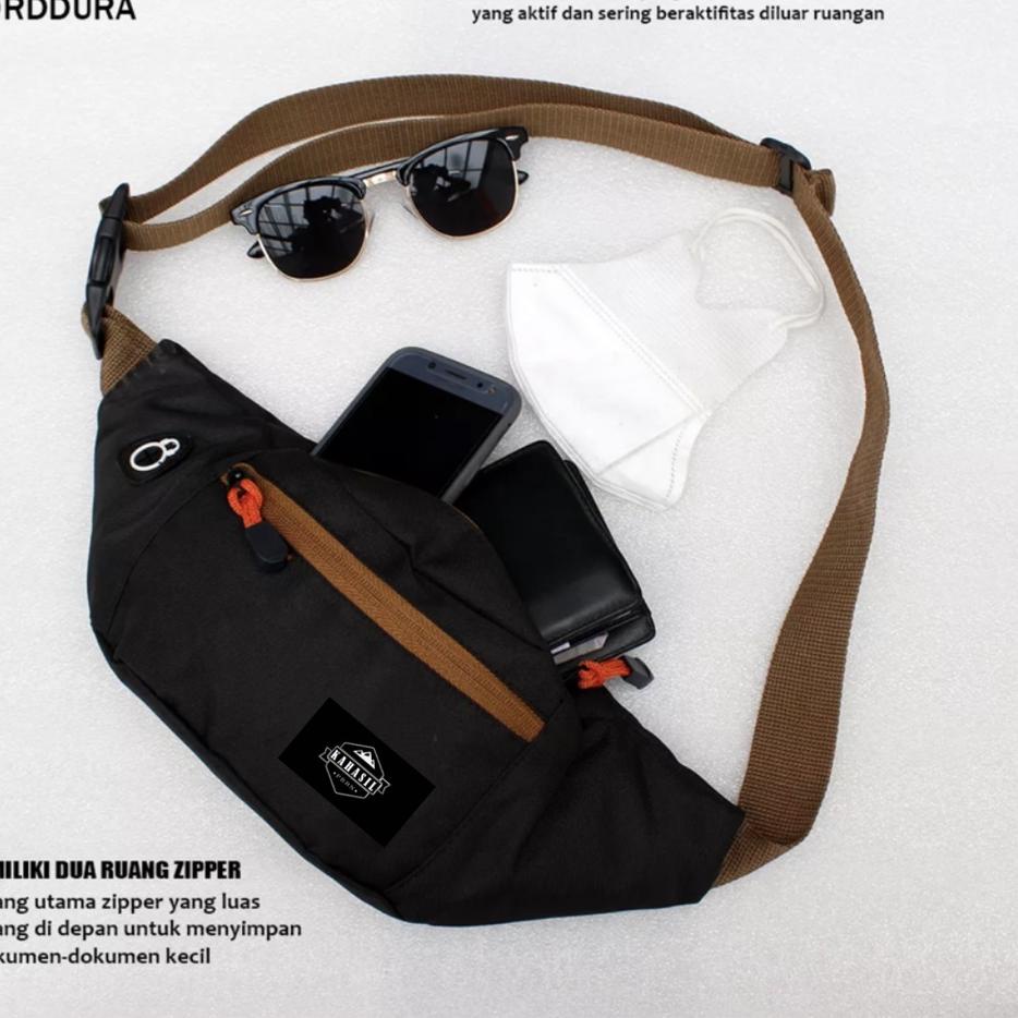 Stok Terbaru WB K02 - Tas Selempang Bahu Slempang Pinggang Waistbag Pria Wanita Cowok Cewek Original