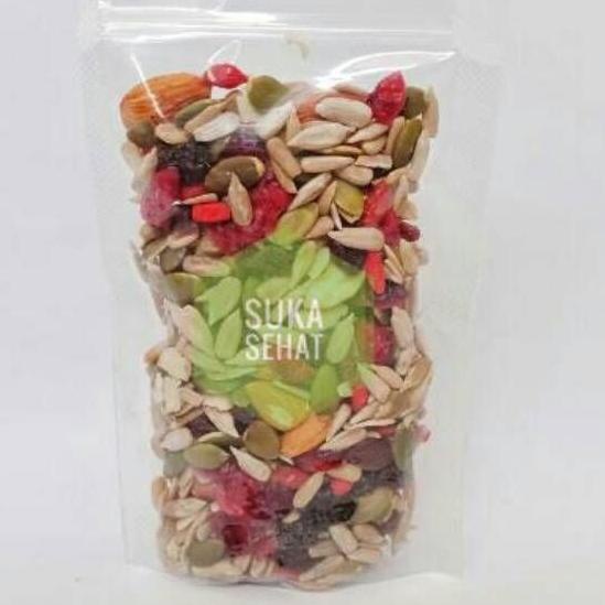 

Keren abis--RAW MIX PREMIUM ORGANIC ( MIX TRAIL ) TOKOSUKASEHAT -100gr - TRAIL MIX