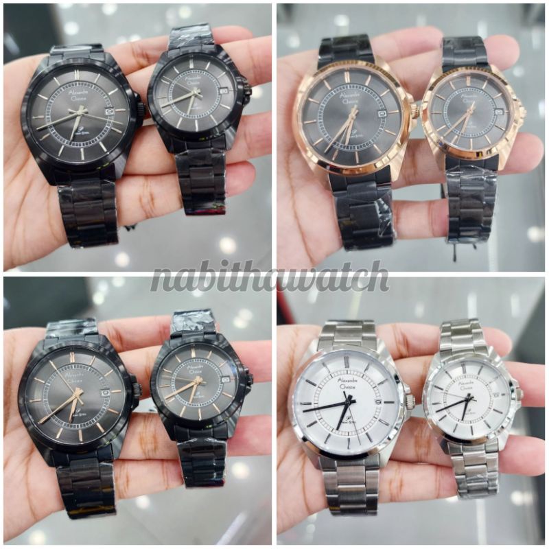 Jam Tangan Couple Alexandre Christie Primo Steel AC1033 New 1033 Original Garansi Resmi