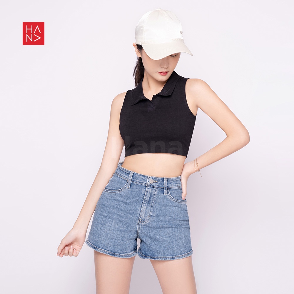 HanaFashion JKT - Inggrid Crop Top Shirt Blouse Wanita  - CT120
