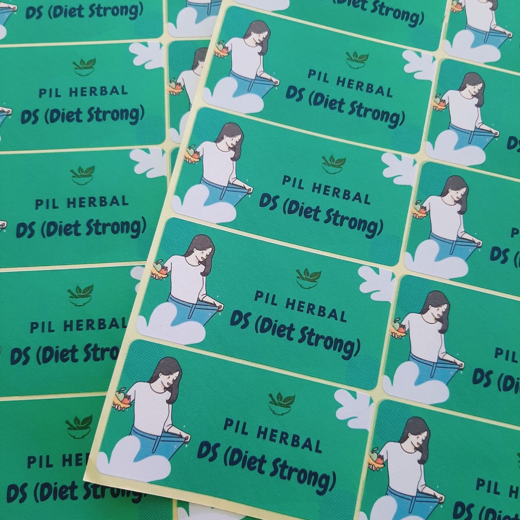

(isi 70 Pcs) Cetak stiker label ukuran 7,6 x 3,8 cm (STK)