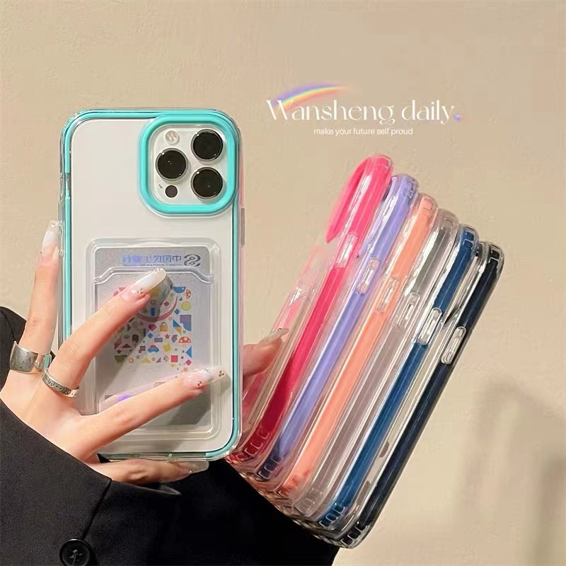 Casing Soft Case Silikon Transparan Dengan Bumper Pelindung Lensa Untuk iPhone 11 12 13 Pro Max