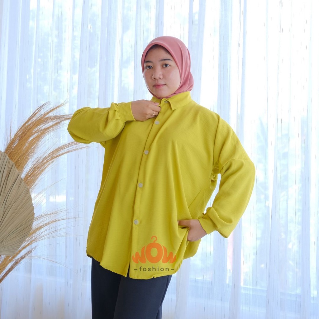 WOW-DENAYA KEMEJA CRINKLE AIRFLOW/KEMEJA WANITA TERBARU