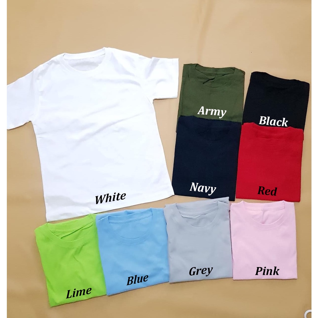 Eazy Factory - Kaos Polos Anak / Bayi Laki Laki Perempuan / Pakaian Baju Atasan Anak Cowok Cewek 6 Bulan /1/2/3/4/5/6/7 Tahun Bahan Katun Cotton Combed 30s PREMIUM